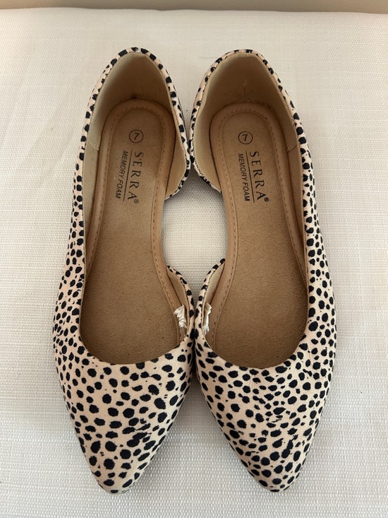 Serra Shoes - Serra Beige and Black Dalmation-Spot Pointed Flats